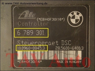 ABS/DSC Hydraulic unit BMW 34516789300-01 6-789-301 10020604174 10096008453 28.5600-6400.3