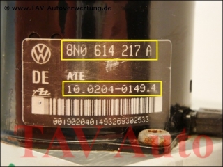ABS/EDS Hydraulic unit Audi 8N0-614-217-A 8N0-907-379-C Ate 10020401494 10094903783
