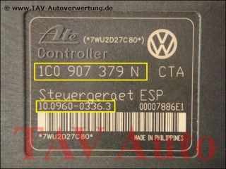 ABS/ESP Hydraulic unit VW 1J0-614-517-K 1C0-907-379-N Ate 10020600744 10096003363