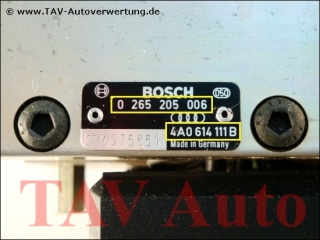 ABS Hydraulic unit Audi 4A0-614-111-B Bosch 0-265-205-006 4A0-614-111-E
