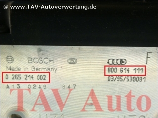 ABS Hydraulic unit Audi 8D0-614-111 (F) Bosch 0-265-214-002