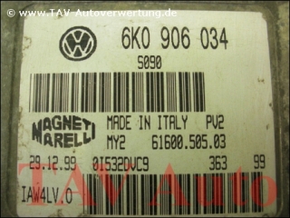 Motor-Steuergeraet Seat 6K0906034 Magneti Marelli IAW4LV.0 61600.505.03
