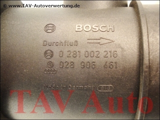 New! Air mass meter Bosch 0-281-002-216 VW 028-906-461