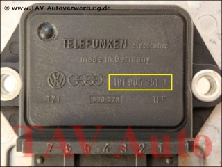 Switch unit Audi Seat VW 191-905-351-B Telefunken electronic TZ1/TSZ