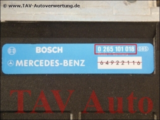 ABS Steuergeraet Mercedes A 0055452132 Bosch 0265101018
