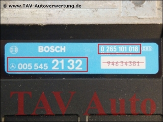 ABS Steuergeraet Mercedes A 0055452132 Bosch 0265101018