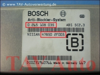 ABS Control unit Bosch 0-265-108-035 478502F005 [B] Nissan Primera