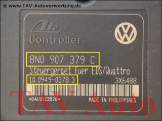 ABS/EDS Hydraulic unit Audi 8N0-614-217-A 8N0-907-379-C Ate 10020401494 10094903783