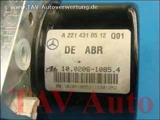 ABS/ESP Hydraulikeinheit Mercedes-Benz A 2214310512 A 2215455232 Ate 10.0206-1085.4 10.0926-1539.3 10.0613-3240.3