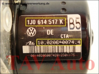 ABS/ESP Hydraulic unit VW 1J0-614-517-K 1C0-907-379-N Ate 10020600744 10096003363