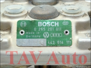 ABS Hydraulic unit Bosch 0-265-201-011 443-614-111 Audi 80 90 100 200 Coupe