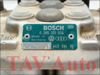 ABS Hydraulic unit Bosch 0-265-201-034 443-614-111 Audi 80 90 100 200 Coupe