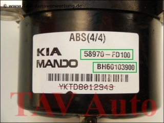 ABS Hydraulik-Aggregat Kia 58970-FD100 95610-FD330 Mando BH60103900 392AAC1E10-4 5WY7208B