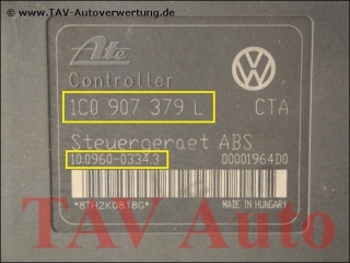 ABS Hydraulic unit VW 1J0-614-117-G 1C0-907-379-L Ate 10020600774 10096003343