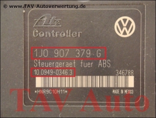 ABS Hydraulikblock VW 6N0614117E 1J0907379G Ate 10.0204-0182.4 10.0949-0346.3