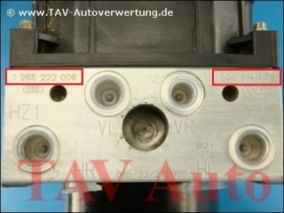 ABS Hydraulic unit VW 6Q0-614-117-B 6Q0-907-379-C Bosch 0-265-222-006 0-265-800-003