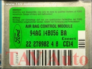 Air Bag control module 94AG14B056BA CE-14 Ford Escort