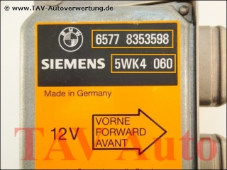 Air Bag control unit BMW 65778353598 Siemens 5WK4-060