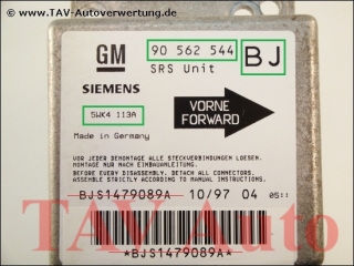 Air Bag control unit GM 90-562-544 BJ Siemens 5WK4-113A Opel Astra-F 6237581