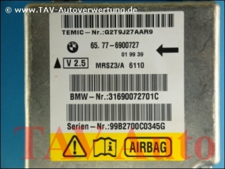 Airbag Steuergeraet BMW 65.77-6900727 Temic MRSZ3/A 6110 31690072701C