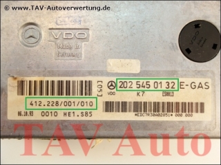 E-GAS Control unit Mercedes A 202-545-01-32 [05] K7 VDO 412-228-001-010