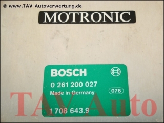 Engine control unit Bosch 0-261-200-027 BMW 1-708-643-9 12-14-1-708-643
