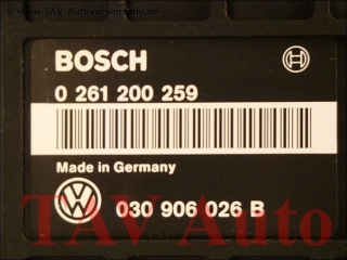 Motor-Steuergeraet Bosch 0261200259 030906026B 26SA1107 VW Polo 1.3L AAV