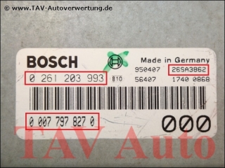 Engine control unit Bosch 0-261-203-993 Alfa Romeo 155 0-007-797-827-0 000 26SA3862