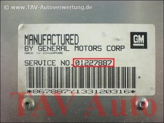 Engine control unit GM 01227887 ANDT 1-227-887 8-156-65 Opel Kadett-E C16NZ