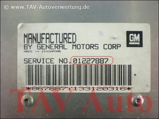 Engine control unit GM 01227887 APHB 1-227-887 8-15-665 Opel Kadett-E C13N