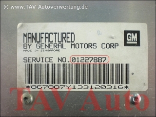 Engine control unit GM 01227887 APZT 1-227-887 8-15-665 Opel Kadett-E C16NZ