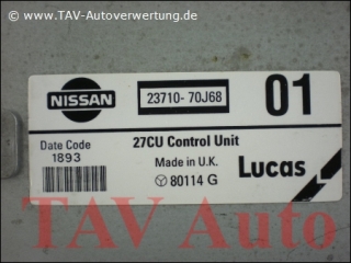 Engine control unit Nissan 2371070J68 01 27CU Control unit 80114G Lucas