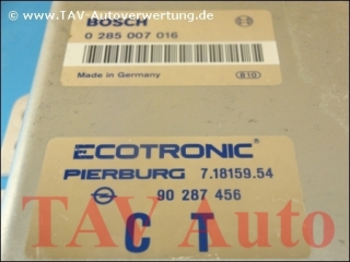 Engine control unit Opel 90-287-456 CT Bosch 0-285-007-016 Pierburg 71815954
