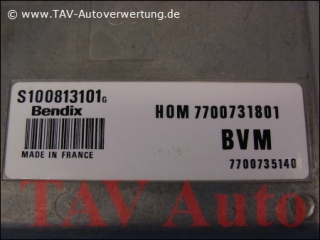 Engine control unit Renault S100813101-G HOM 7700-731-801 BVM 7700-735-140 Siemens