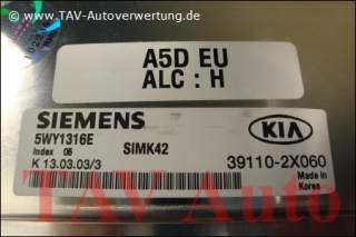 Neu! Motor-Steuergeraet Kia 39110-2X060 Siemens 5WY1316E SIMK42