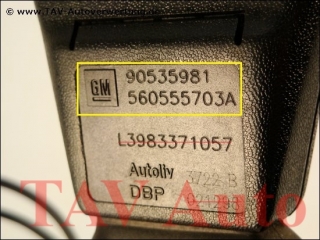 Gurtschloss mit Gurtstraffer V.L. GM 90535981 560555703A 197488 Opel Corsa-B