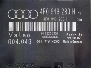 Parking aid control unit Audi Q7 4F0-919-283-H 4F0-910-283-H 604.043 06533366