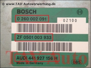 Transmission control unit Audi V8 441-927-156-H Bosch 0-260-002-091 ZF 0501-003-933