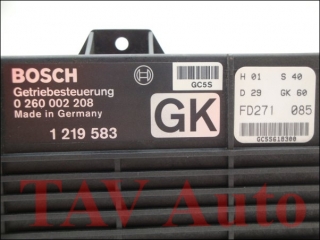 Transmission control unit Bosch 0-260-002-208 1-219-583 GK BMW E36 318i 24-61-1-219-584
